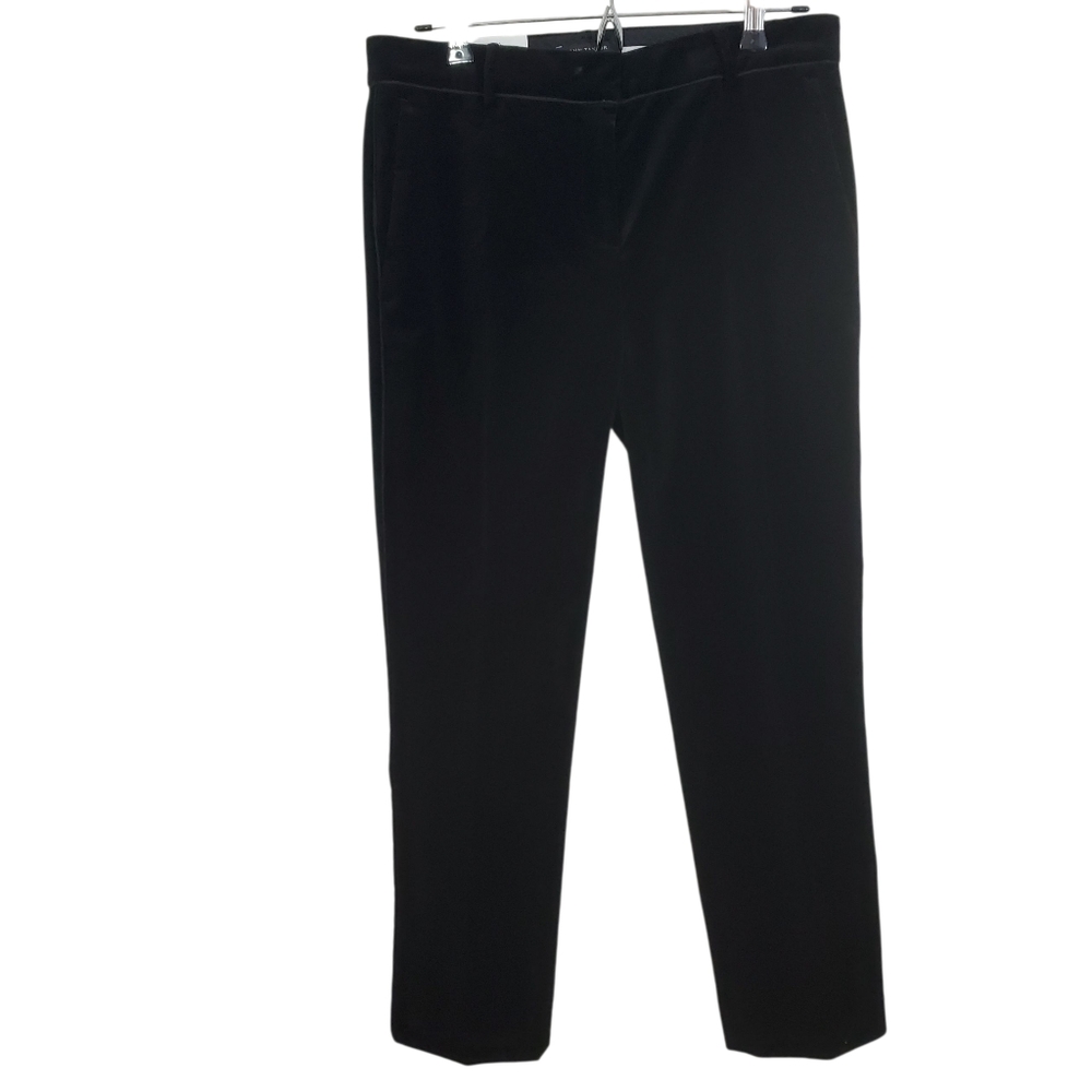 NWT Ann Taylor The Ankle Devin Fit Pants Black Velvet Size 2 Dressy Evening